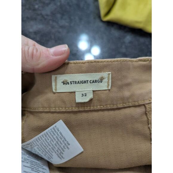 Madewell 90s Straight Cargo Pants women's size 32 tan khaki preppy‎ baggy - Picture 6 of 8